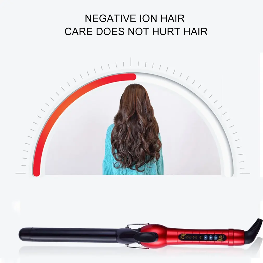 Профессиональный цифровой дисплей влажные сухие керамические щипцы для завивки волос электрические щипцы для завивки волос палочка личный салон Инструменты для укладки волос