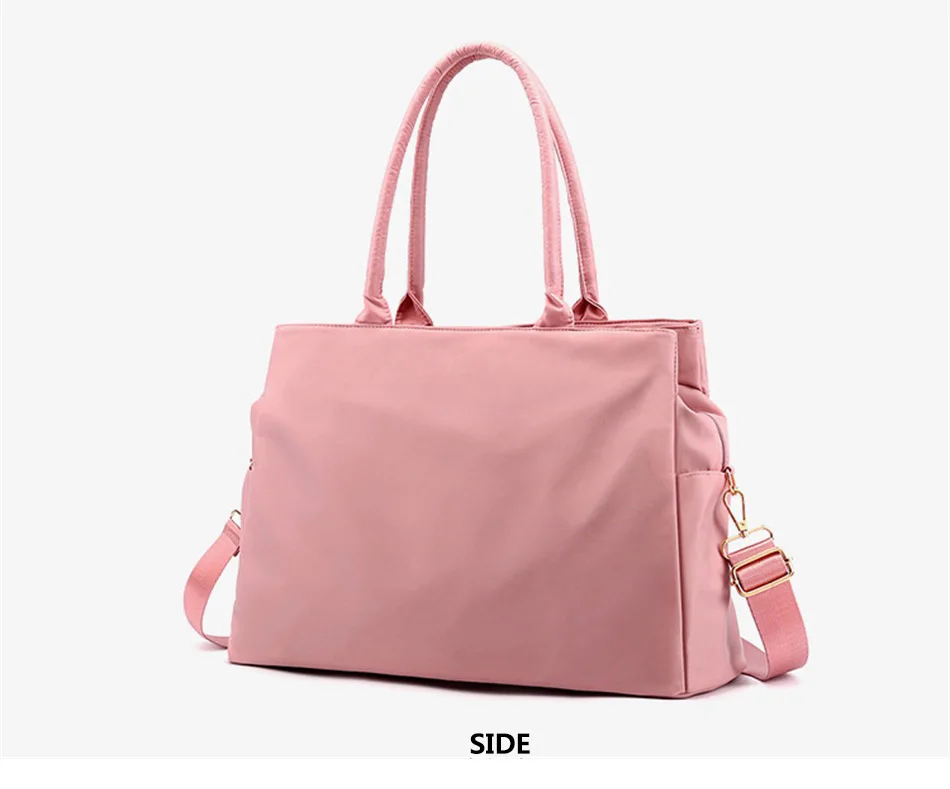 Casual Nylon Cloth One Shoulder Travel Bag Female Fashion Simple Sports Fitness Handbag Large Capacity Solid Color Crossbody Bag