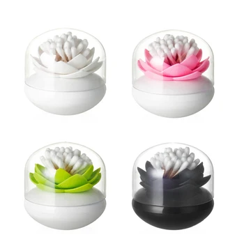 

Hot Chic Lotus Flower Cotton Bud Holder Toothpick Case Cotton Swab Box Home Décor