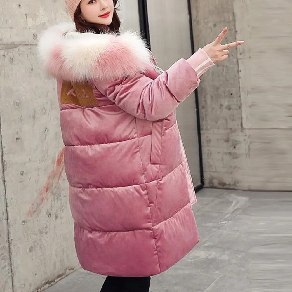 Зимняя куртка для женщин, теплое однотонное бархатное плотное пальто, Manteau Femme Winterjas Dames Parka Abrigos Mujer Invierno Kurtka Zimowa damsk