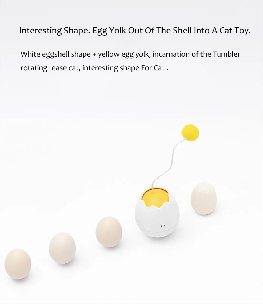 Xiaomi mijia FURRYTAIL Electronic Motion Cat Toy Interactive Cat Teaser Fun Shaped Toys Flutter Rotating Interactive Puzzle Pet