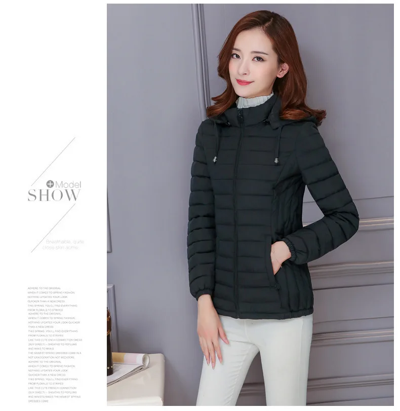 Off Season New Style Thin Cotton-padded Clothes Women's Winter Short Middle-aged Women Dress 30-40-50-Year-Old Cotton Coat Women