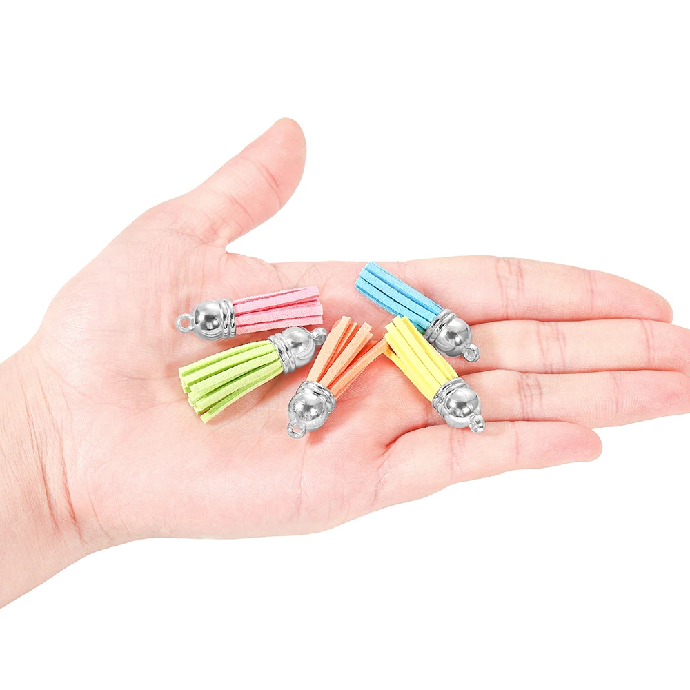20-60pcs/lot 38mm Tassel Vintage Leather Tassels Fringe for Purl Macrame Pendant For DIY Jewelry Making Supplies Accessories