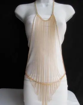 

Sexy Body Chain New Hot Sale Tassel Pendant Chain Clothes Shape Jewelry Accessory Long Tassels Multilayer Jewlery for Women
