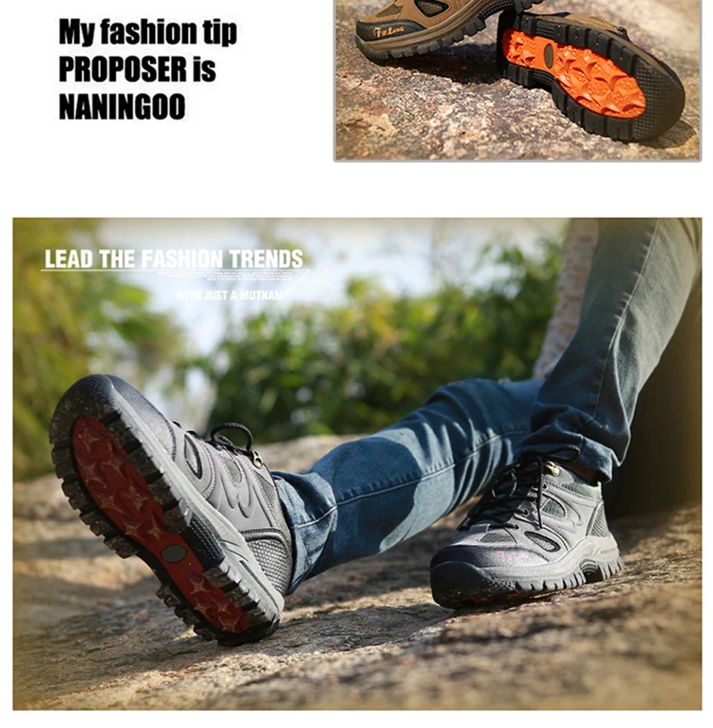 Merkmak/осенние мужские повседневные кроссовки; дышащая прогулочная обувь; износостойкая Нескользящая Уличная обувь больших Size36-48 для пеших прогулок