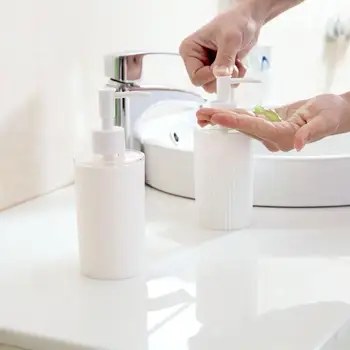

OTHERHOUSE 1Pc Bathroom White Soap Dispenser Hand Sanitizer Holder Cosmetics Lotion Shampoo Bottle Pump Soap Storage Bottle Jar