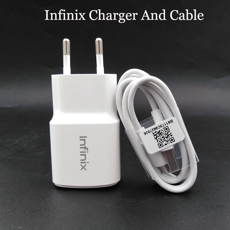 CQ-15AX Infinix 12V1.3A Fast Charger EU Power Adapter Micro USB Type C Cable For Note 10 Pro Zero 8 8i Hot 7 9 Lite | Мобильные