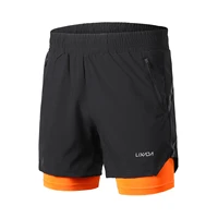 Outdoor Men 2 in 1 Running Shorts Quick Drying Breathable Active Training Exercise Jogging Cycling Shorts