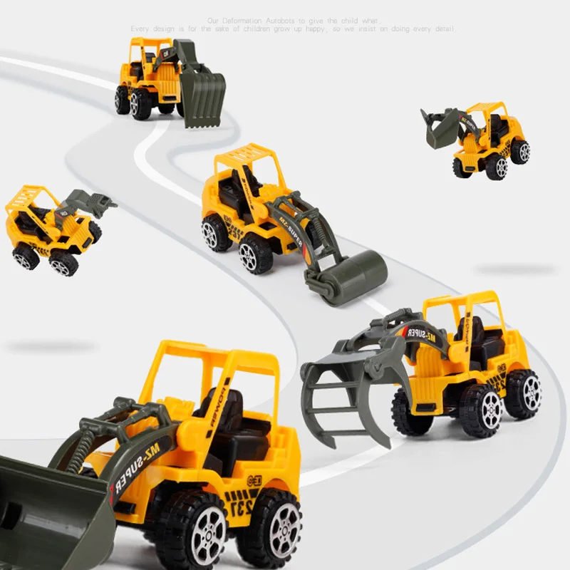 WEPBEL 6 стилей мини литая под давлением Пластиковая строительная машина инженерные автомобили экскаватор модель игрушки для детей подарок для мальчиков