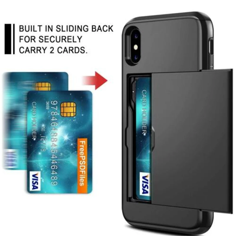 Чехол для iPhone 11 Pro Max XS X XR, защитный чехол-кошелек с отделениями для карт, чехол для IPhone 7, 8, 6, 6s Plus, 5, 5S, ударопрочный чехол из ТПУ