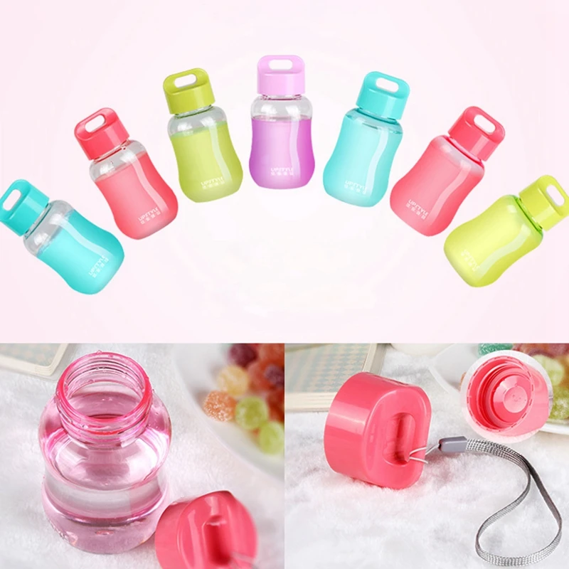 Бутылка для воды 180 мл пластиковая красочная Bpa бесплатно портативная школьная бутылка для воды для детей Милая Мини Бутылка герметичная cm