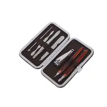 7 шт. мужской женский набор для маникюра и педикюра из нержавеющей стали, машинка для стрижки ногтей, дорожный уход