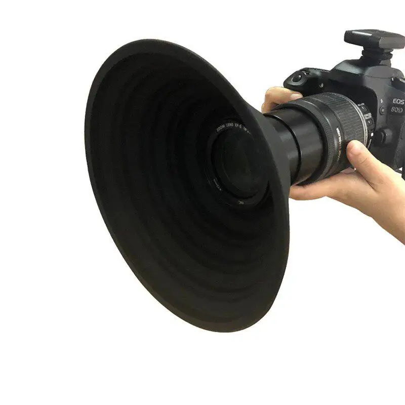 Yiwa Lens Hood for Nikon Canon Sony Camera Take Reflection Photos Video Silicone r35 | Электроника