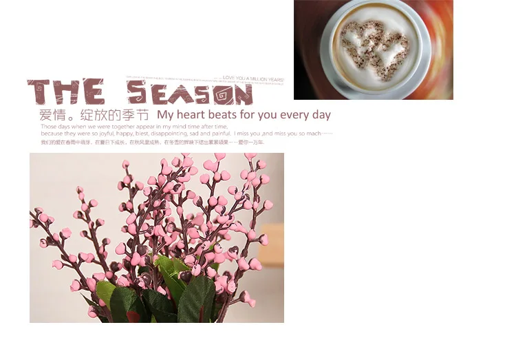 Artificial Flowers Potted Silk Plum Blossom Orchid Branch Bonsai Decorative Plant Wedding Decor With Vase 1 Set(Plants+Vase) Qw148 (3)