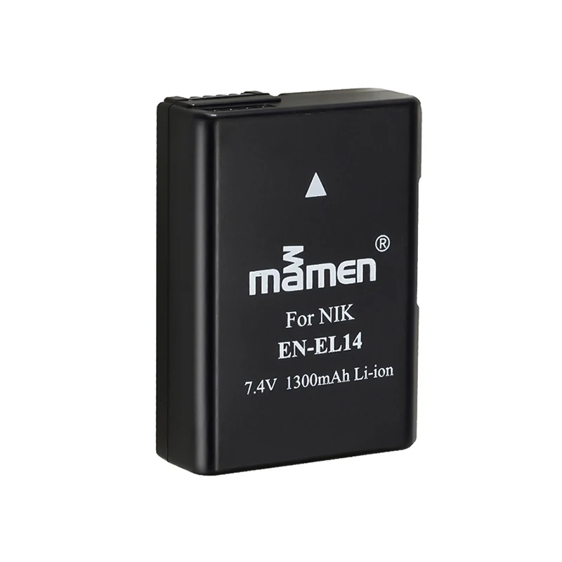 Mamen EN-EL14 EN EL14 EN-EL14a ENEL14 EL14a комплект аккумуляторов для цифровой камеры+ двойное зарядное устройство с ЖК-дисплеем для Nikon D3100 D3200 D5300 D5100 D5200 - Цвет: 1pc Battery