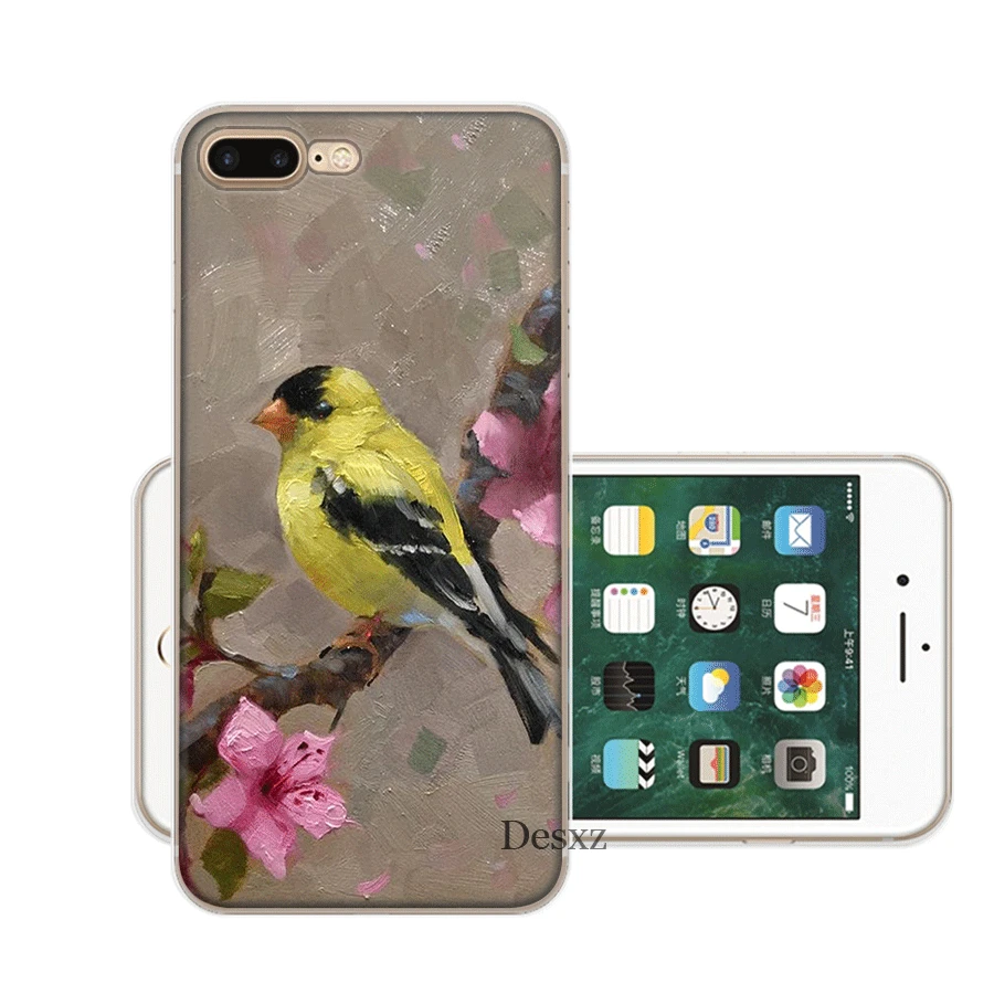 Чехол для мобильного телефона iPhone 11 Pro X XS Max XR iPhone 6 6S 7 8 Plus 5 5S SE, жесткий чехол с рисунком птицы, красивый корпус - Цвет: 7