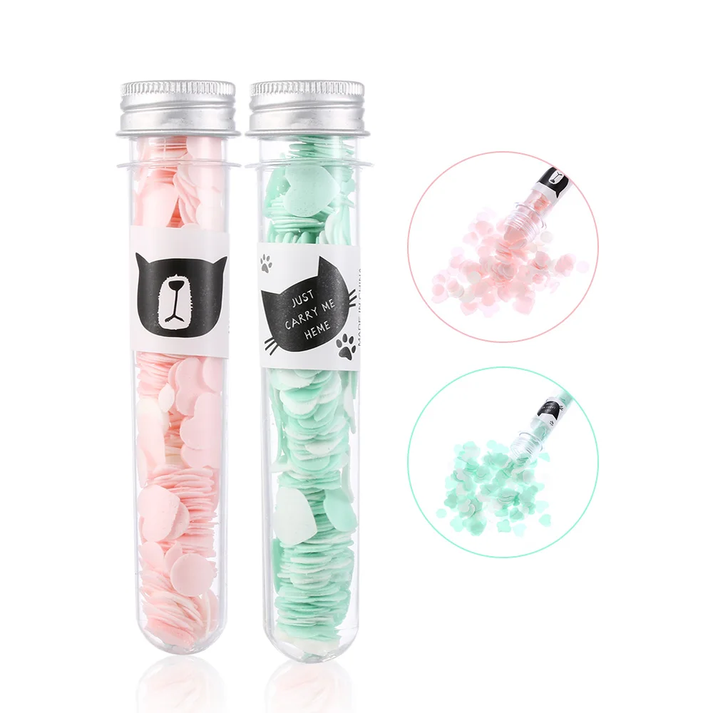 

Disposable Cute Soap Hand Washing Paper Tube Flower Hand Washing Soap Paper Soap Sheets Travel Bottle Flakes