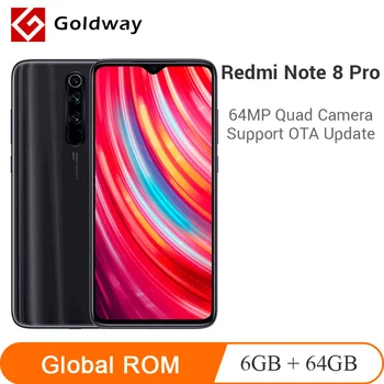 

Global ROM Xiaomi Redmi Note 8 Pro 6GB 64GB ROM 64MP Quad Camera Cellphone Helio G90T Octa Core 6.53" 4500mAh China Version