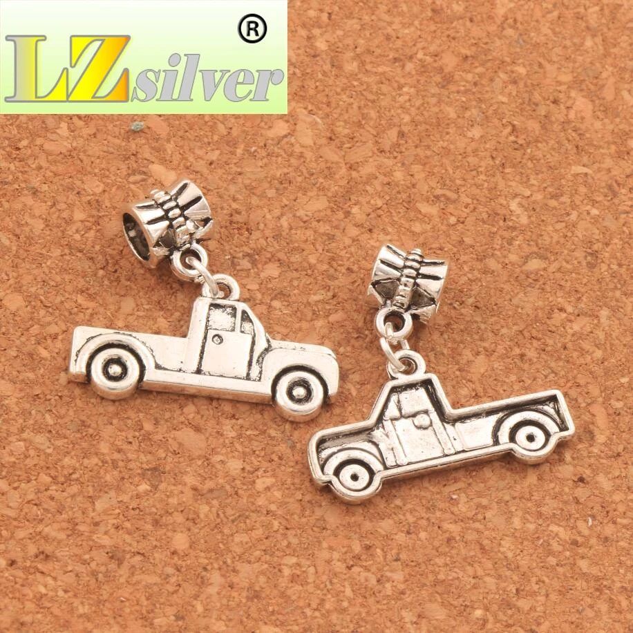 Transport Trucks Metal Big Hole Beads 26.1x25.5mm 85PCS zinc alloy Dangle Fit European Charm Bracelets Jewelry DIY B497