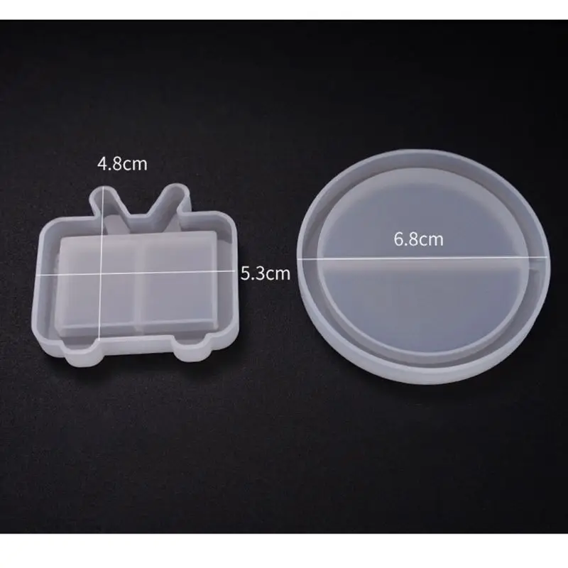 New Quicksand Mold Snowflake Round Square Model DIY Handmade Pendant Jewelry Making Silicone Molds Crystal Epoxy Mould