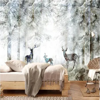 

Northern European-Style Background Cloth INS Hanging Wall Home Tapestry Living Room Forest Flamingo Tapestry Bedside Decoration
