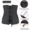 Women Latex Waist Trainer Body Shaper Corsets with Zipper Cincher Corset Top Slimming Belt Black Shapers Shapewear Plus Size ► Photo 3/6