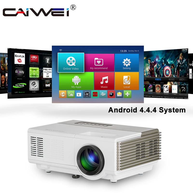  A3/A3AB Portable Mini LED Home Cinema Theater LCD Projector Android 6.0 WiFi Bluetooth Video Wirele - 32783473425