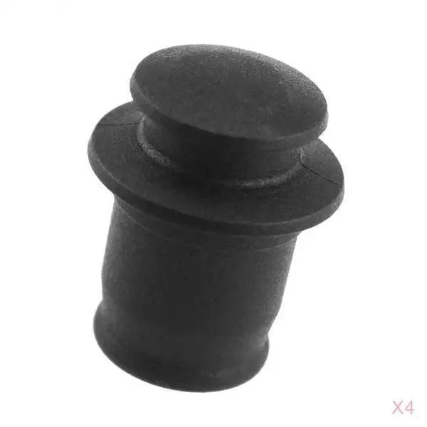 4pcs Dustproof Plug For Car Automobile Lighter Socket Dust Cap Black