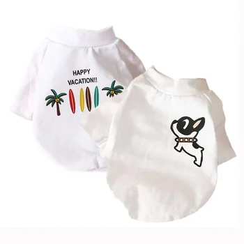 

Dog Cat T shirt Summer Ropa Chihuahua French Bulldog Clothes for small dogs Puppy Dog Clothing Coconut Tree Dog Printed T-shirt