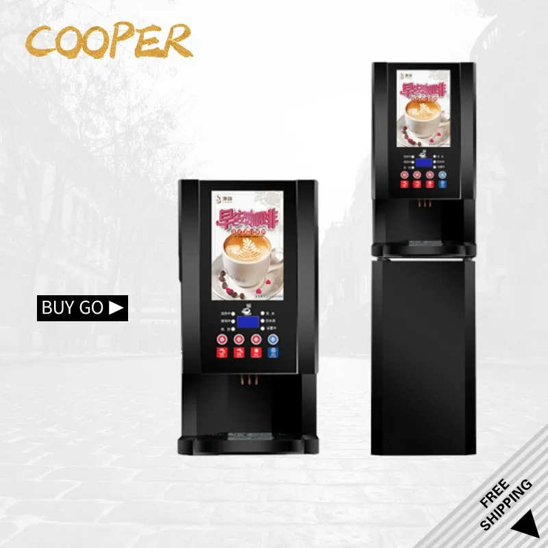 US $588.00 Instant Coffee Machine Commercial Milk Tea Machine Fullautomatic Cold and Hot Multifunctional Selfservice Juice Beverage Maker