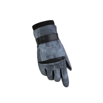 

Winter gloves leather gloves men's sheepskin gloves winter warm plus velvet thick leather gloves