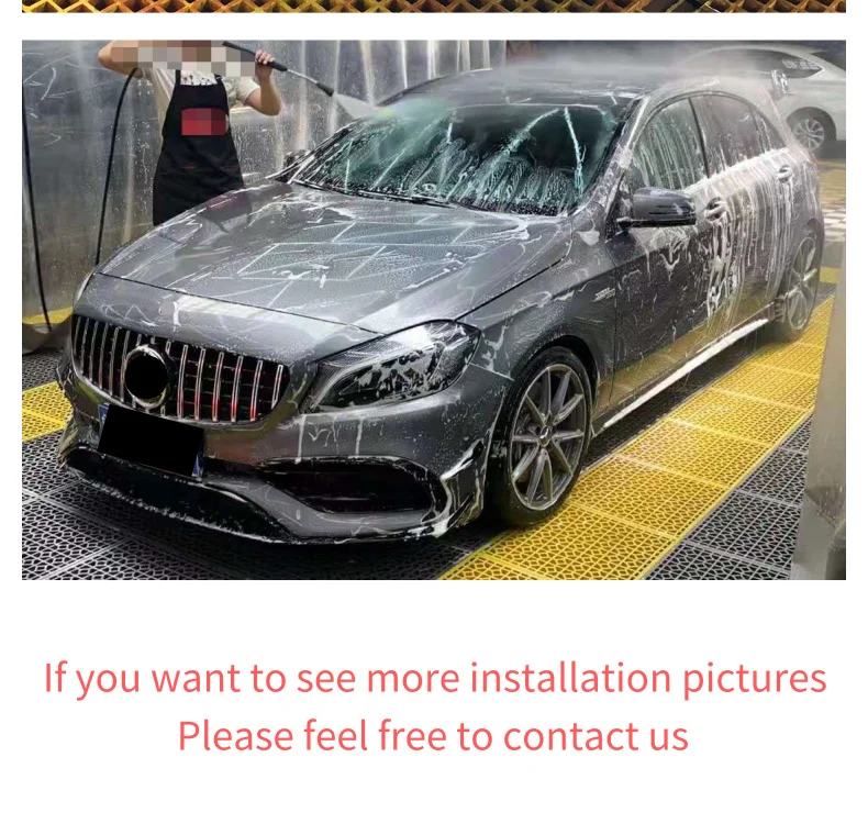 GT Решетка переднего бампера для mercedes W176- A класс A180 A200 A260 A45 спортивный передний гриль ABS gt r Стиль стайлинга автомобилей