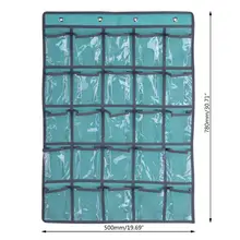 25 прозрачных карманов, классная карманная карта для учителя, держатель для сотовых телефонов, висящий на двери калькулятор, органайзер L41E