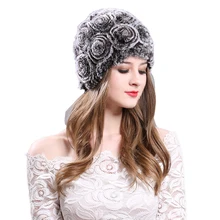 Меховая шапка, женская шапка из кролика, женские зимние высококачественные меховые шапки, зимние женские головные уборы, теплые шапки