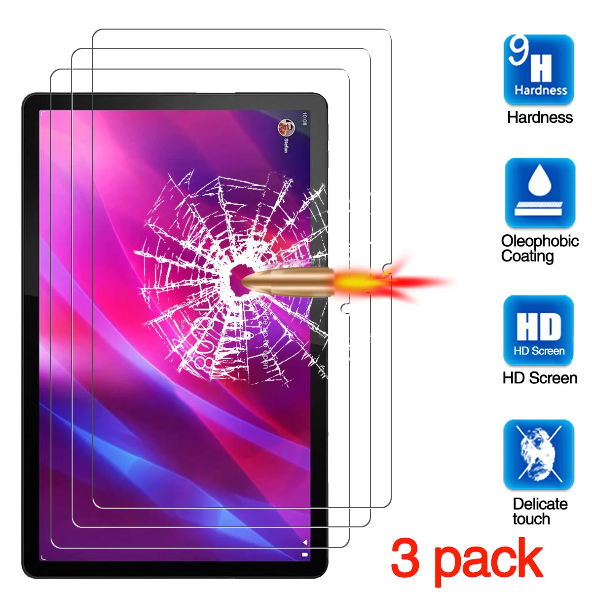Защитное стекло для Lenovo Tab P11 Plus закаленное планшета 11 дюймов 3 упаковки |