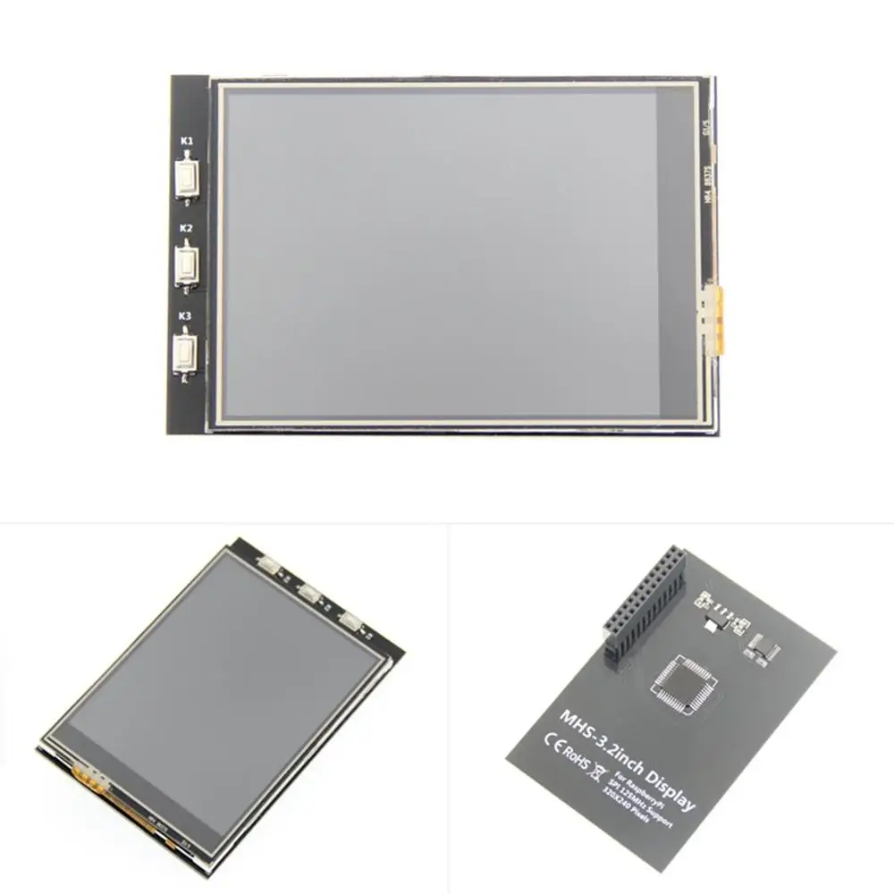 3,2 дюймов MHS TFT GPIO ЖК-дисплей с поддержкой сенсорной панели 125 МГц SPI вход для Raspberry Pi