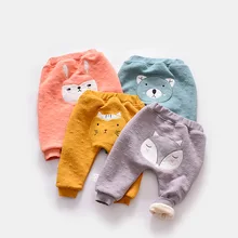 Стиль, зимний стиль, для детей 1-4 лет, зимние повседневные штаны с ворсом и воздушной прослойкой, штаны-шаровары для малышей