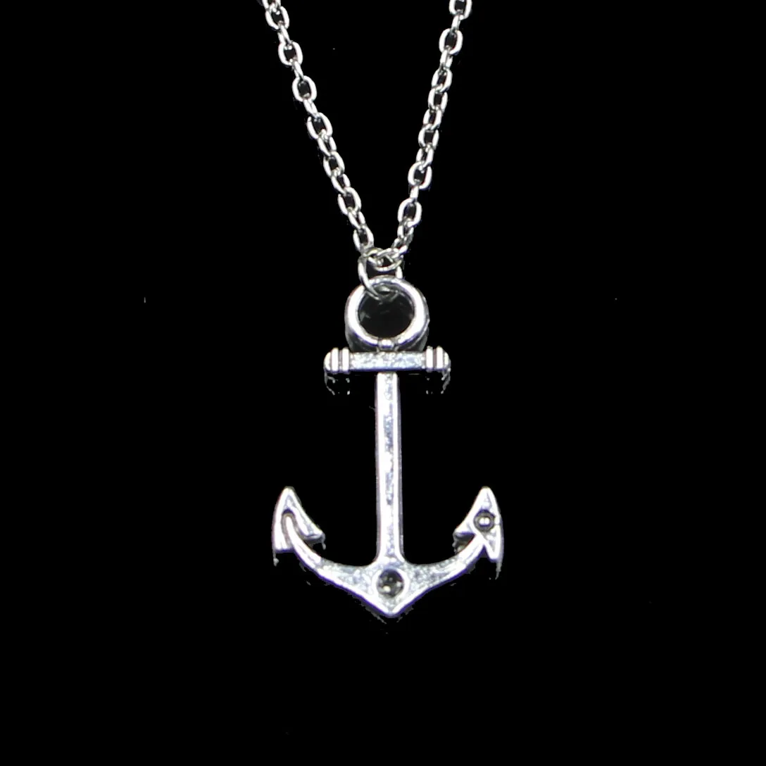20pcs 33*20mm Anchor Sea Pendant Necklace Short Long DIY Handmade Women Men Fashion Jewelry Gift |