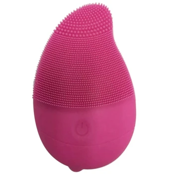 

Red Facial Cleansing Massage Mini Electric Cleaning Massage Brush Silicone Rechargeable Washing Machine Waterproof