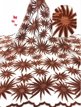 

nice looking feather embroidery tulle mesh lace fabric Jolin-9.8512 with good quality for party dress