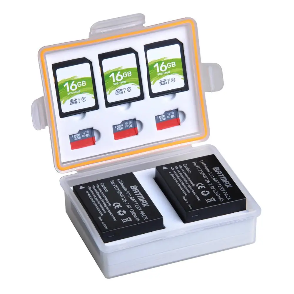 2 шт. NP-W126 NP W126 батарея+ ЖК-зарядное устройство USB+ коробка для хранения батареи для Fujifilm FinePix HS30EXR HS33EXR HS50EXR X-A1 X-E1