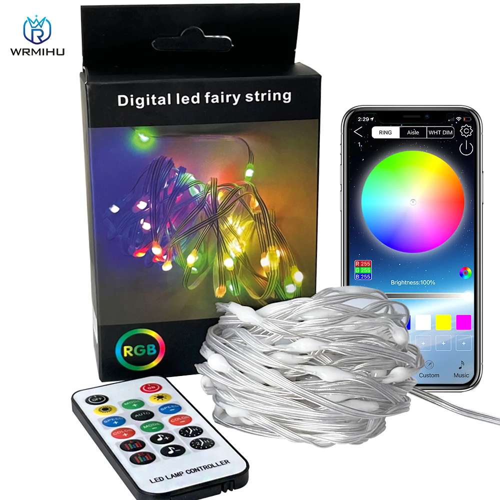 

5m WS2811 RGB String Light String Addressable Individually Party Decoration Lights Christmas Tree USB Music APP Sound Control