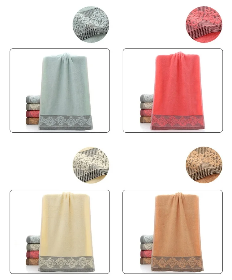 4 Colors High Absorbent Face Towel Cotton Bathroom Towel Hand Towel For Adults Quick Dry Soft 34*74cm