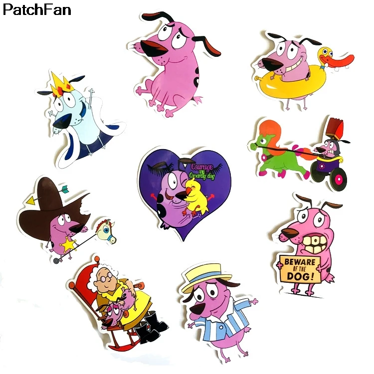 Patchfan 50 шт. смелость трусливая собака наклейка для DIY скрапбукинга альбом ноутбук телефон наклейки на ноутбуки водонепроницаемый стикер A2591