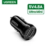 Ugreen Mini 4.8A USB  Car Charger For Mobile Phone Tablet GPS Fast Charger Car-Charger Dual USB Car Phone Charger Adapter in Car ► Photo 1/6