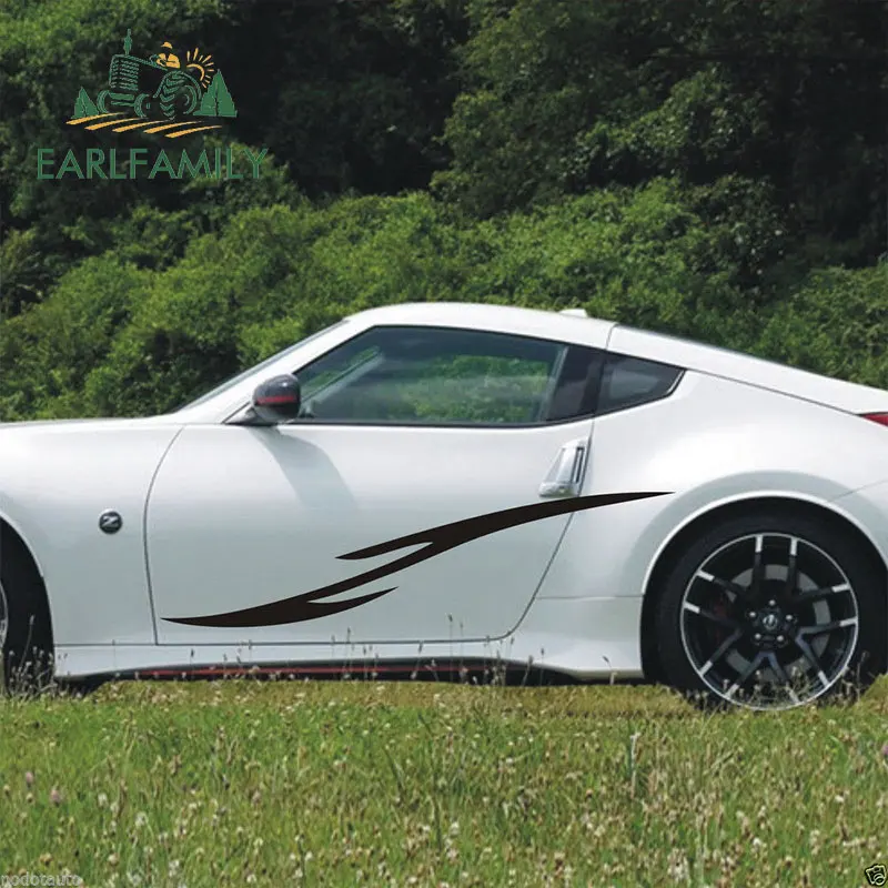 EARLFAMILY 160 см x 16 см 2x автомобильные наклейки s Racing Pinstripes графические виниловые наклейки на двери, авто наклейки 13 цветов
