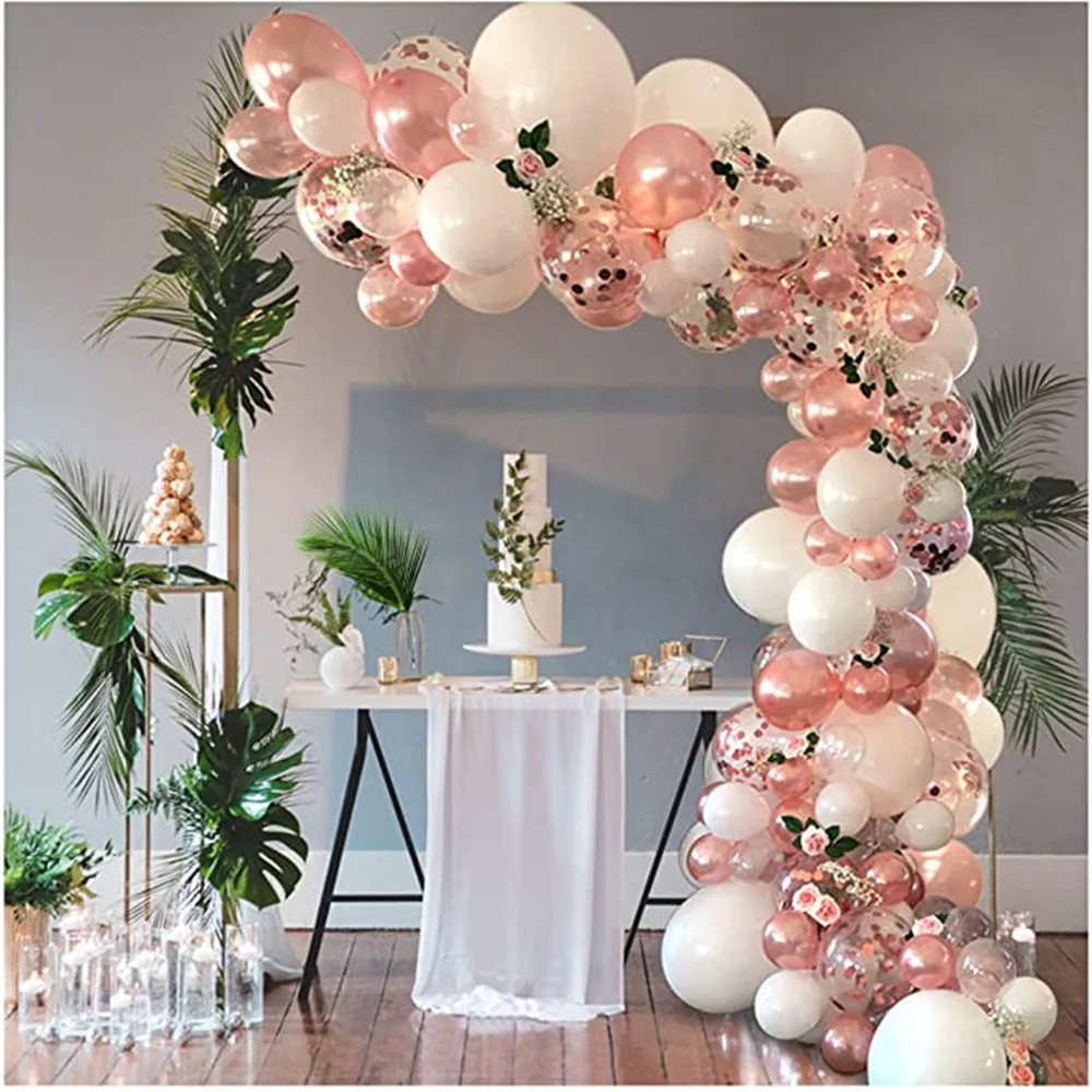 rose gold balloons baby shower