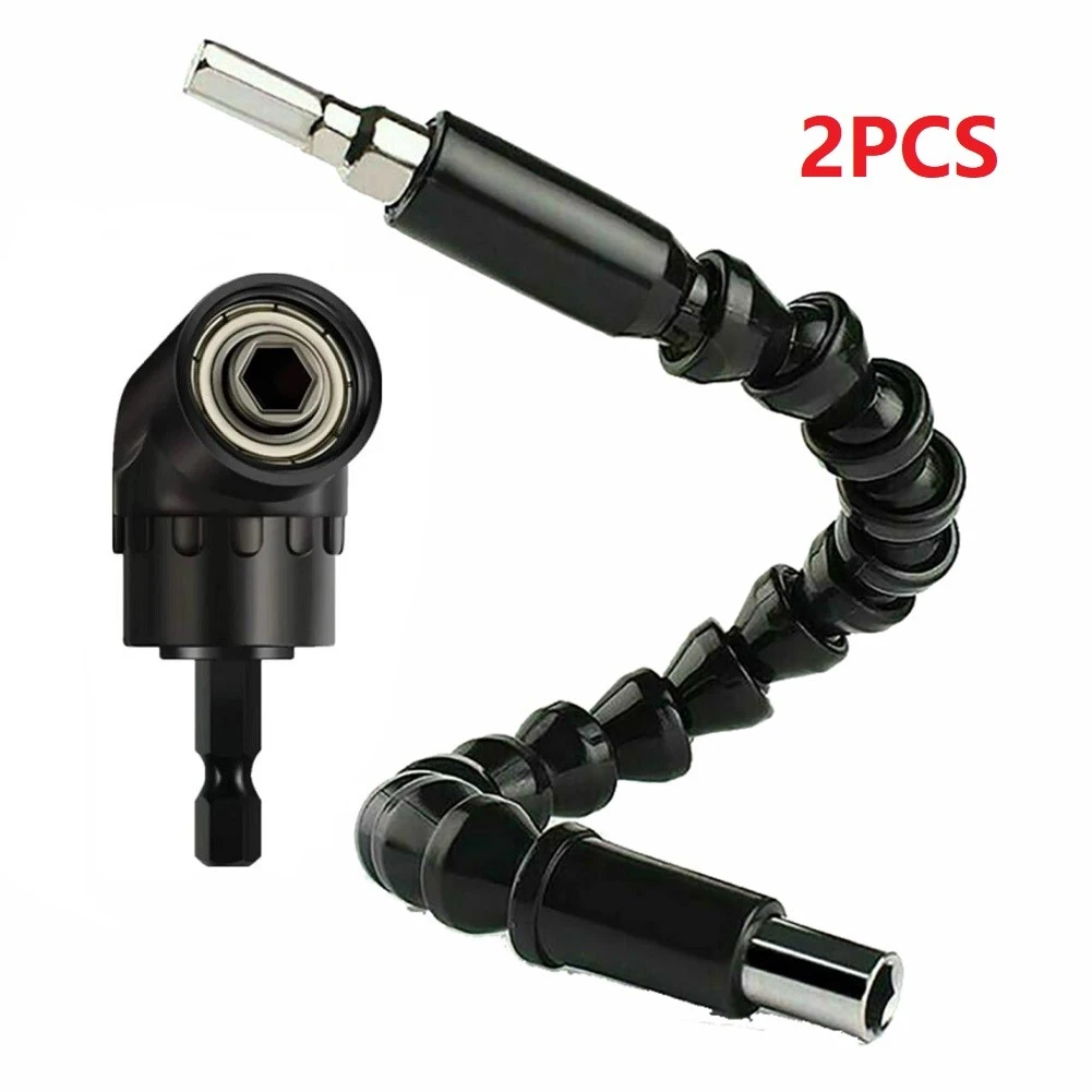 2pcs Right Angle Drill and Flexible Shaft Bits Extension Screwdriver Bit Holder. 