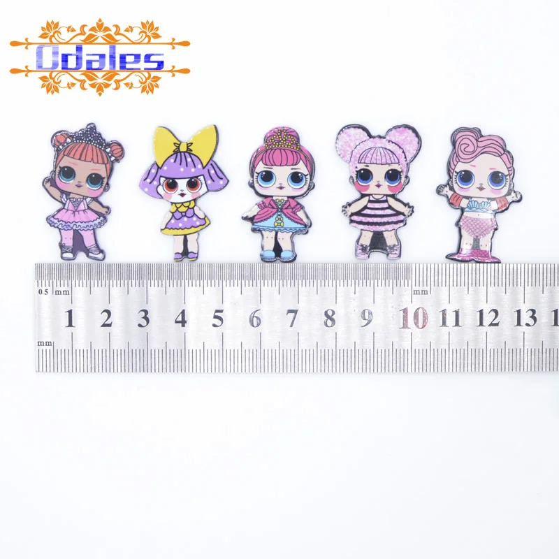 20 шт./лот Kawaii Baby Flatback Смола DIY ремесло поставка Крутые Девушки для банта центр крыло заколка для волос украшение принцесса орнамент для девочки