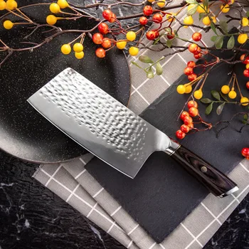 

High Quality Stainless Steel Knife Seamless Welding Resin Fibre Handle High Carbon Blade Utility Chef Chopping Knife Cooking